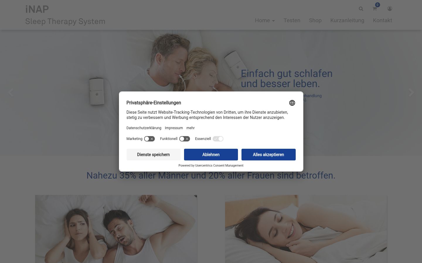 Sutikimo reklamjuostės, rodytos prieš bet kokią sąveiką, ekrano kopija