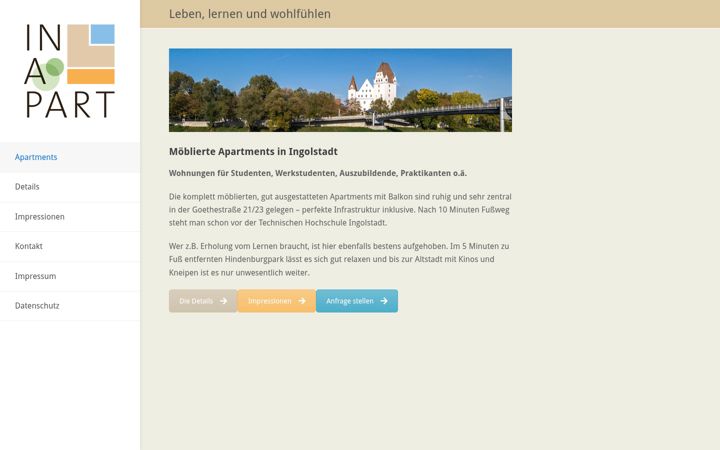 Screenshot of inapart.de