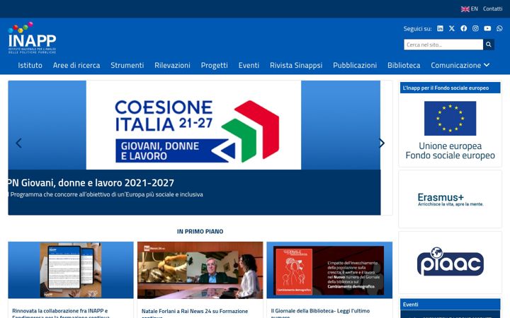 Screenshot of inapp.gov.it