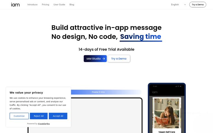 Screenshot of inappmessage.com