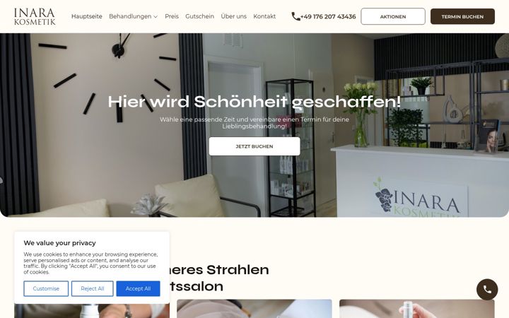 Screenshot of inara-kosmetik.de
