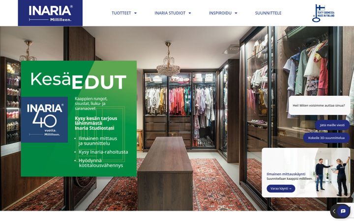 Screenshot of inaria.fi