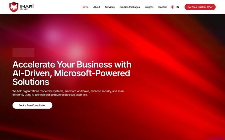 Screenshot of inariitgroup.com