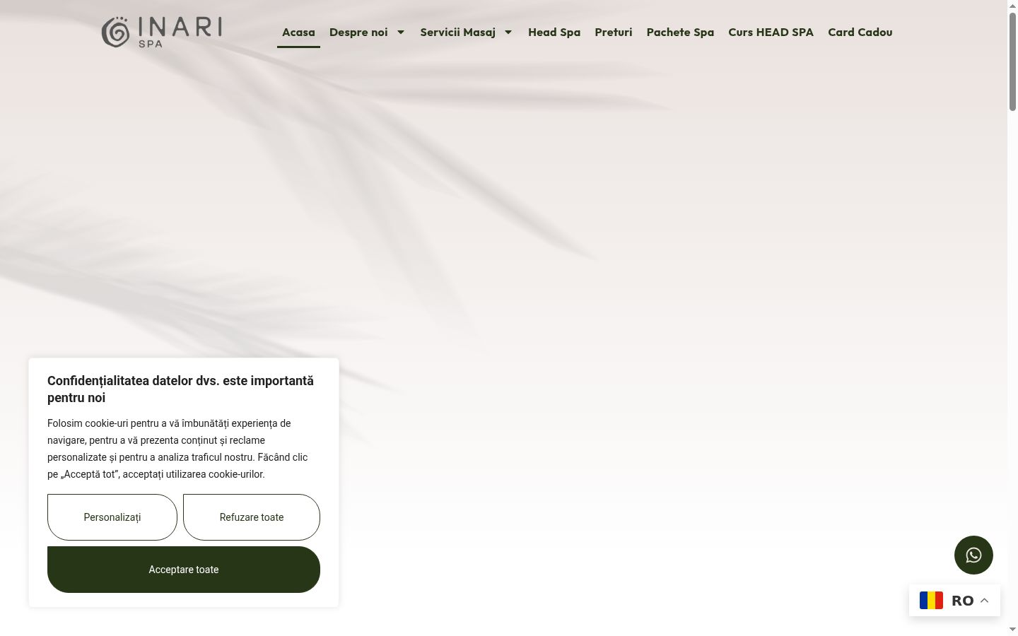 Screenshot of the consent banner shown before any interaction