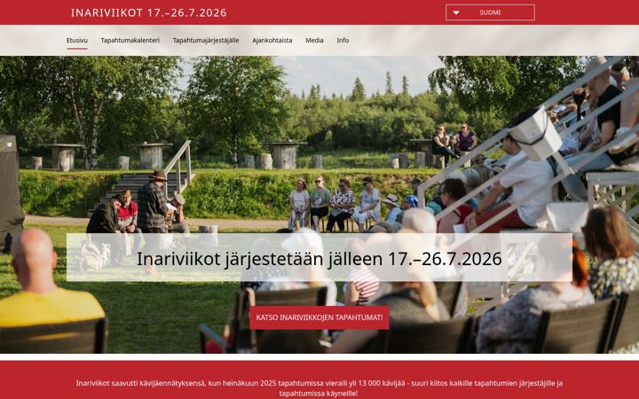 Screenshot of inariviikot.fi