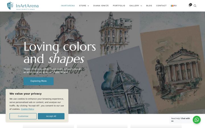 Screenshot of inartarena.com
