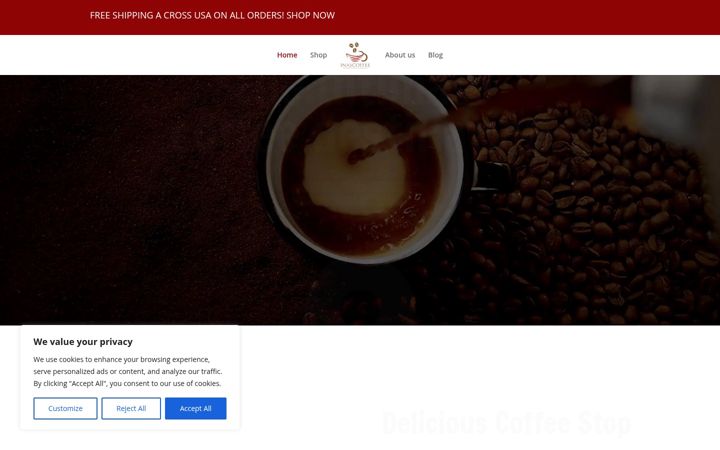 Screenshot of inascoffee.com
