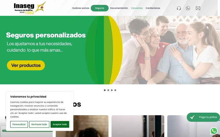 Screenshot of inaseg.com