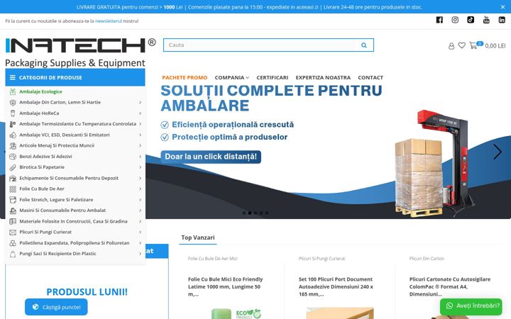 Screenshot of inatech-shop.ro