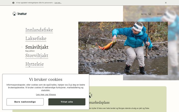 Snimka zaslona za inatur.no