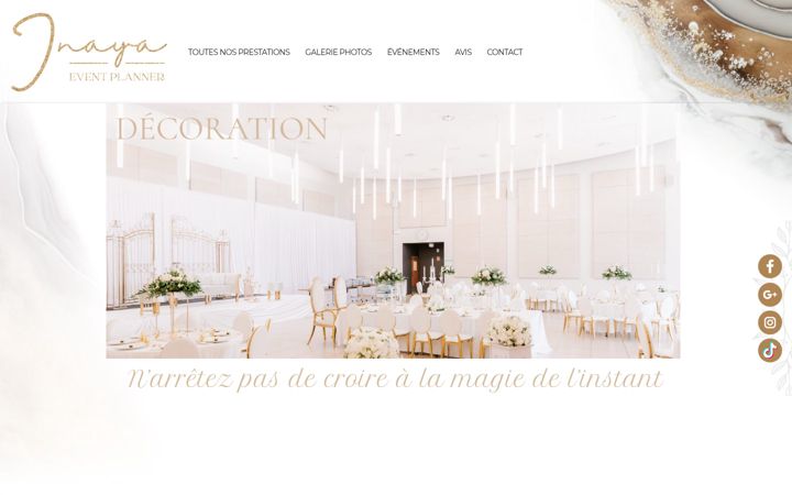 Screenshot of inayaevents.com