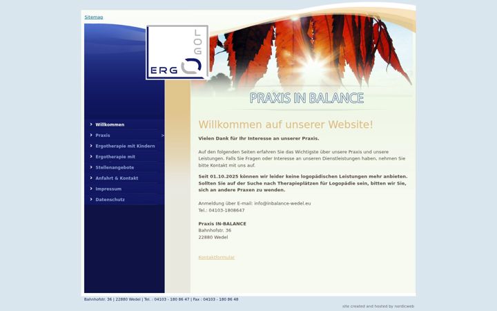 Screenshot of inbalance-wedel.eu