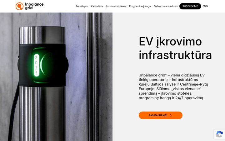 Posnetek zaslona inbalancegrid.lt