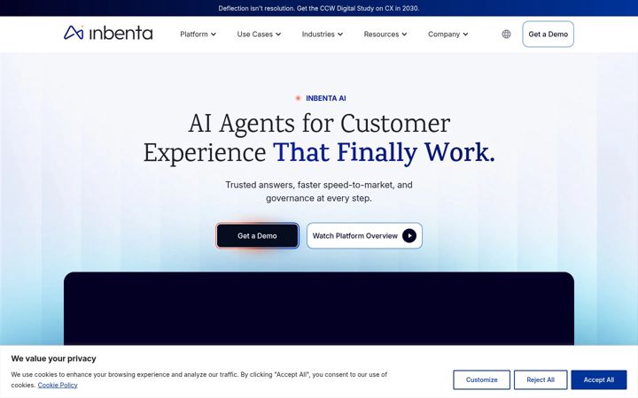Screenshot of inbenta.com