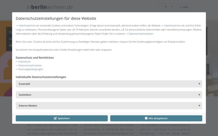 Screenshot of inberlinwohnen.de