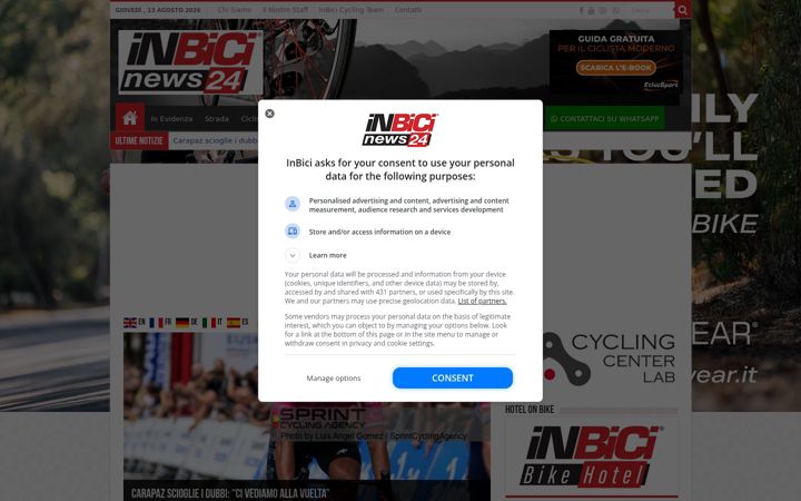 Screenshot of inbici.net