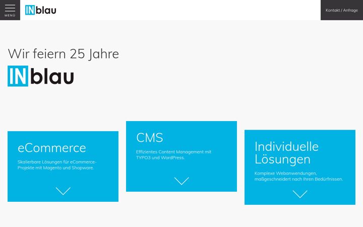 Screenshot of inblau.de