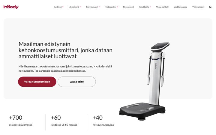 Screenshot of inbody.fi