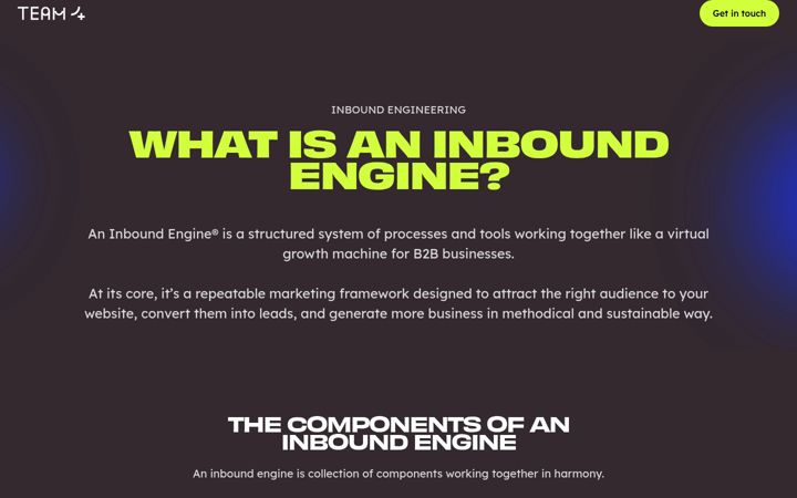 Snímek obrazovky inbound-engines.com