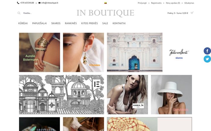 Posnetek zaslona inboutique.lt