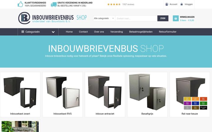 Screenshot of inbouwbrievenbus.nl