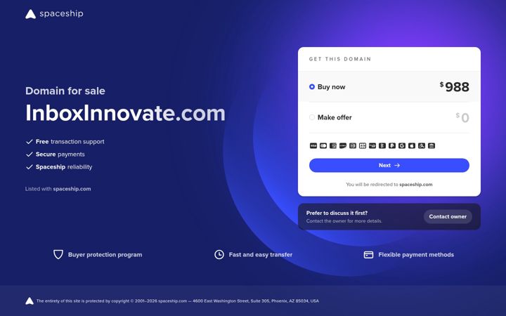 Screenshot of inboxinnovate.com