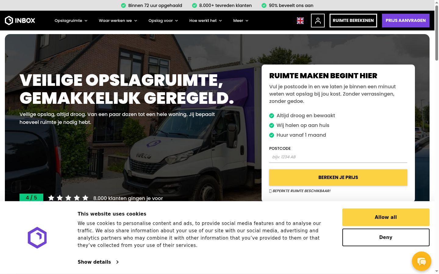 Snímek obrazovky baneru souhlasu zobrazeného před jakoukoli interakcí