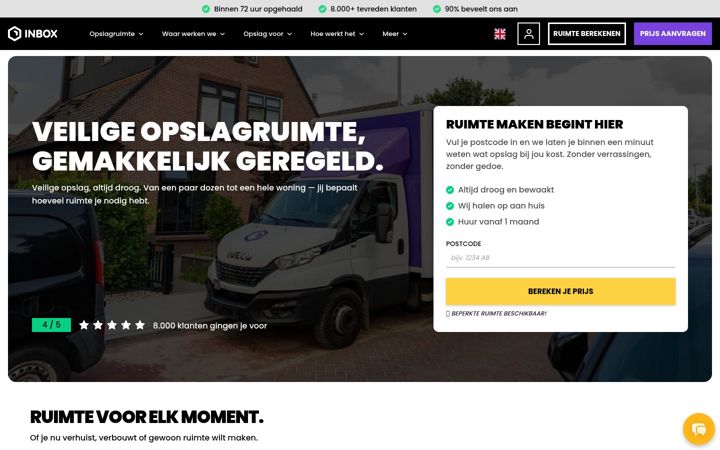 Screenshot of inboxstorage.eu