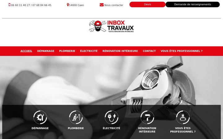 Screenshot of inboxtravaux.fr