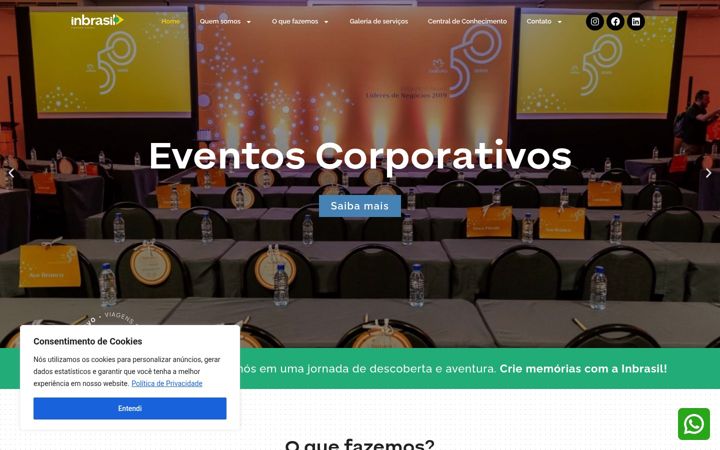 Screenshot of inbrasileventoseturismo.com.br