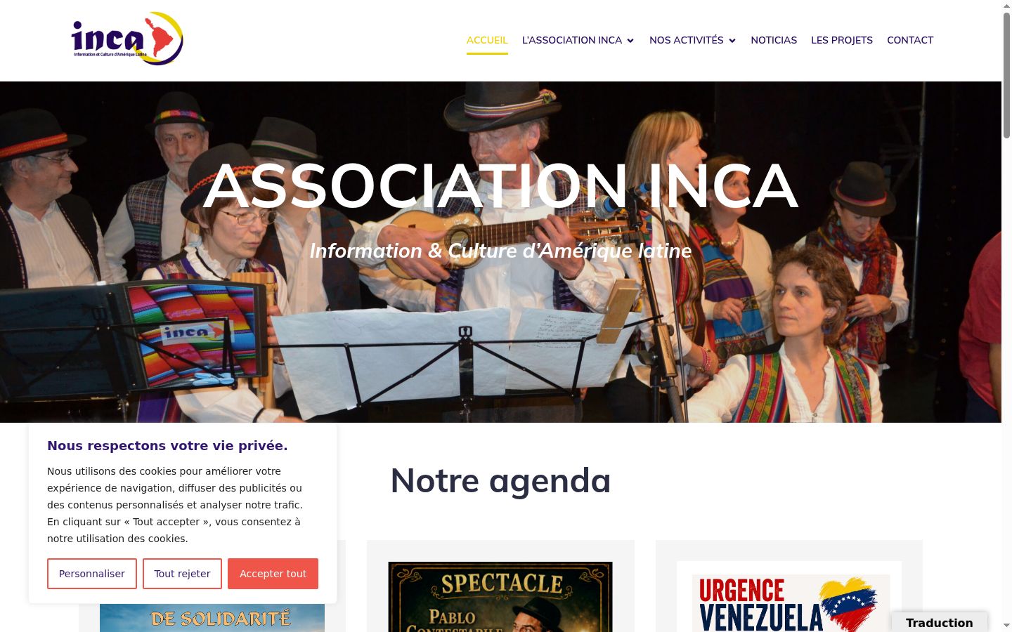 Screenshot del banner di consenso mostrato prima di qualsiasi interazione