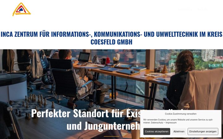 Screenshot of inca-technologiezentrum.de