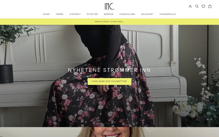 Screenshot of incaholic.no