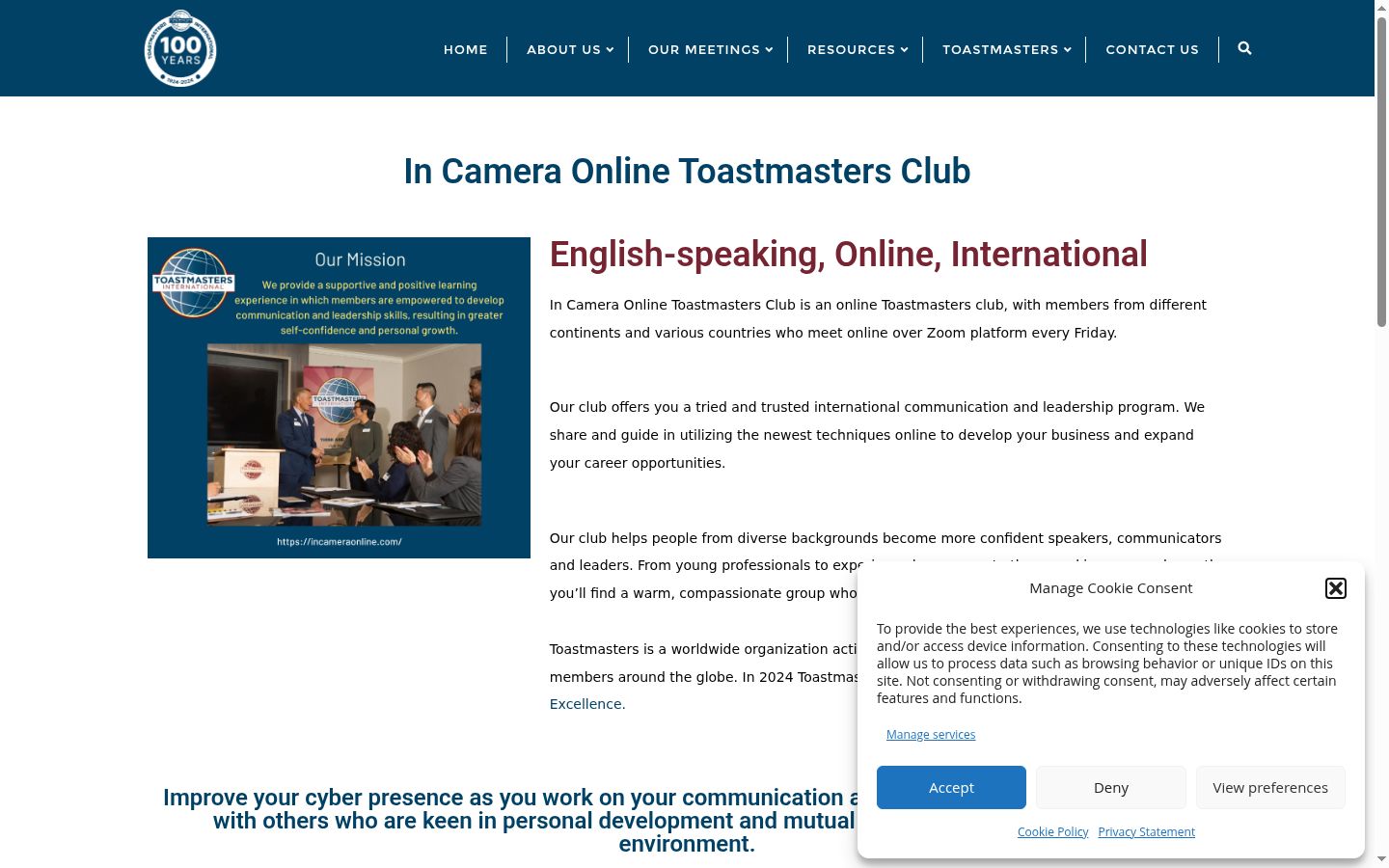 Screenshot tal-banner tal-kunsens muri qabel kwalunkwe interazzjoni
