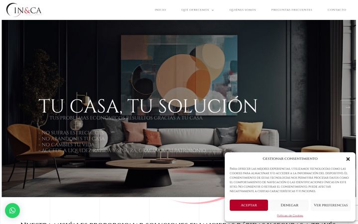 Screenshot of incanegociadora.com