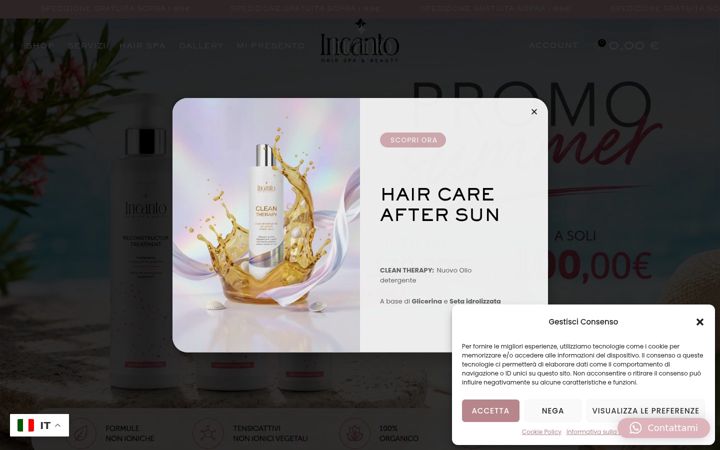 Screenshot of incantohairspabeauty.com