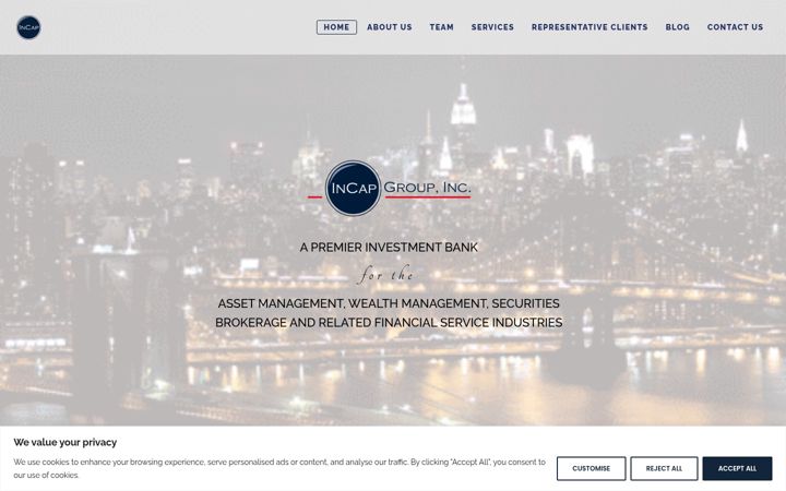 Screenshot von incapgroup.com