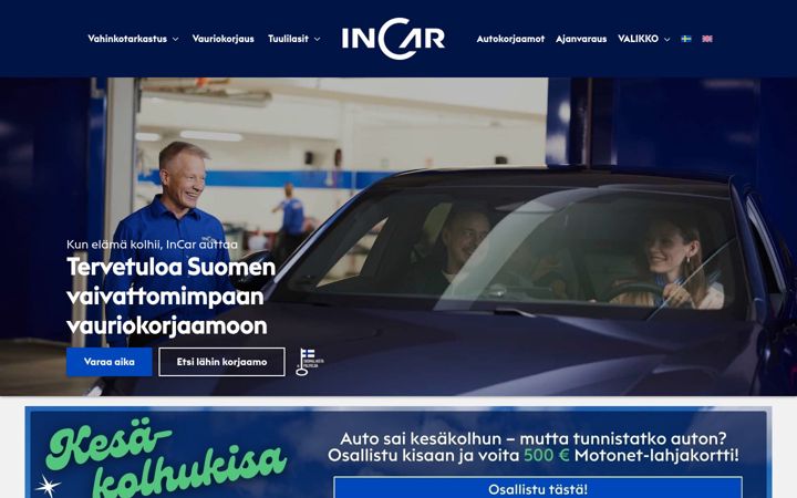Capture d'écran de incar.fi