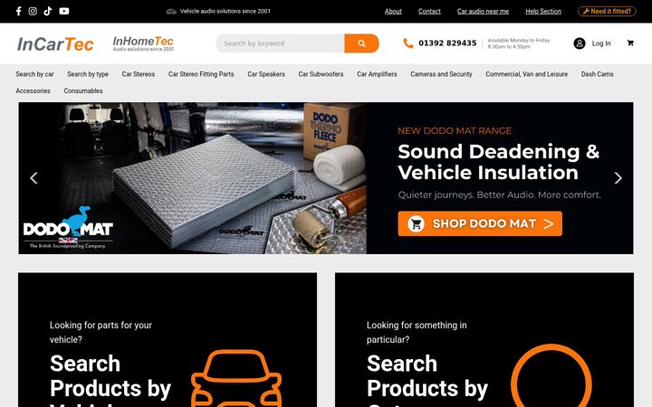 Screenshot of incartec.co.uk