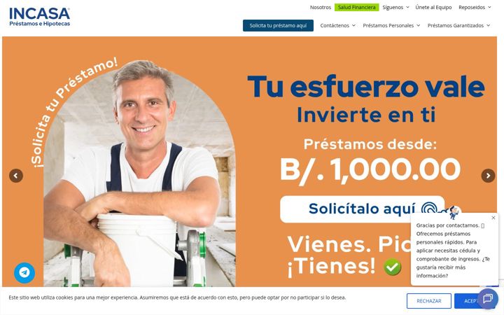 Screenshot ta' incasaprestamos.com