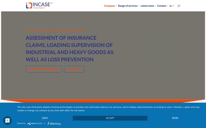 Screenshot ta' incase-survey.com
