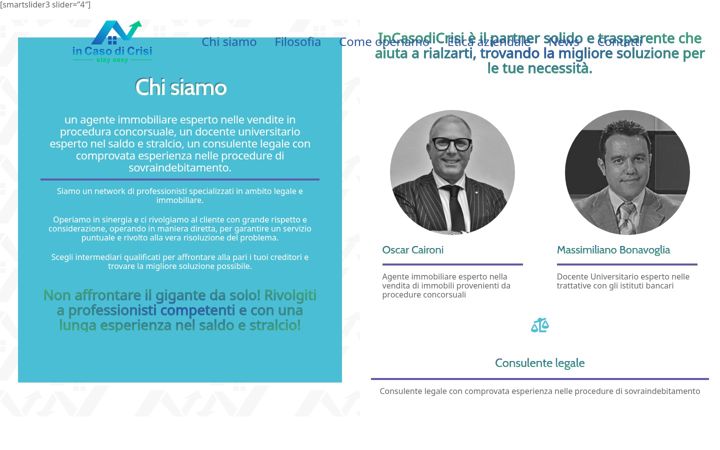 Screenshot of incasodicrisi.it