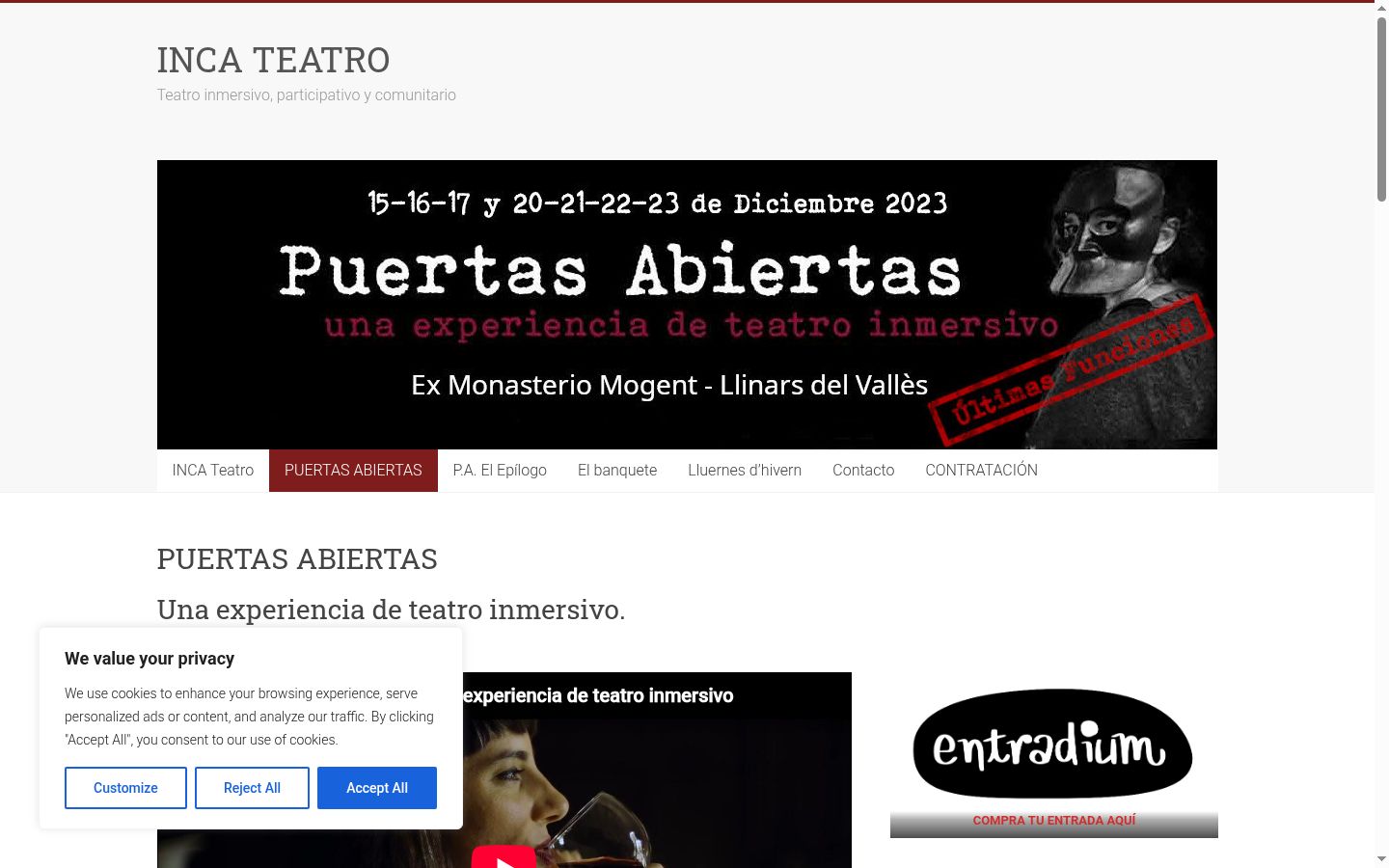 Screenshot tal-banner tal-kunsens muri qabel kwalunkwe interazzjoni