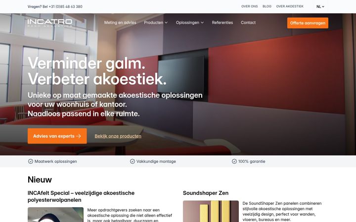 Screenshot of incatro.nl