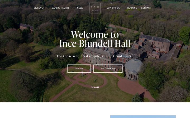 Screenshot of inceblundellhall.org.uk