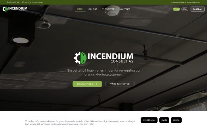 Screenshot of incendium.no