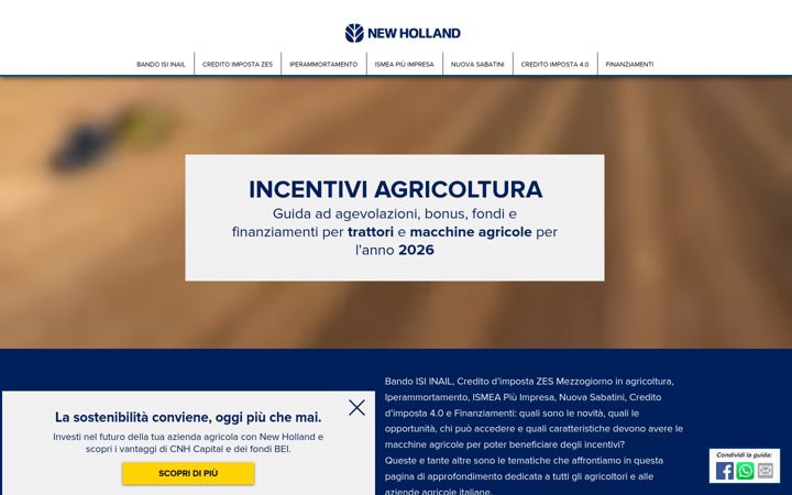 Screenshot of incentiviagricoltura.it