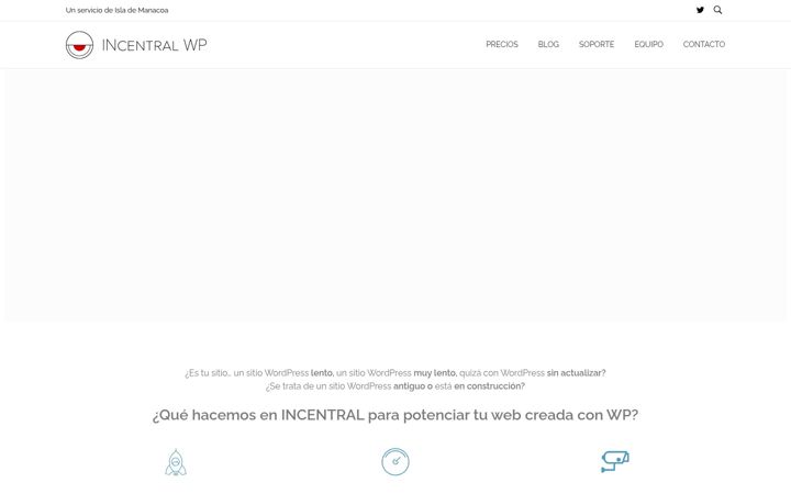 Snímek obrazovky incentral.com