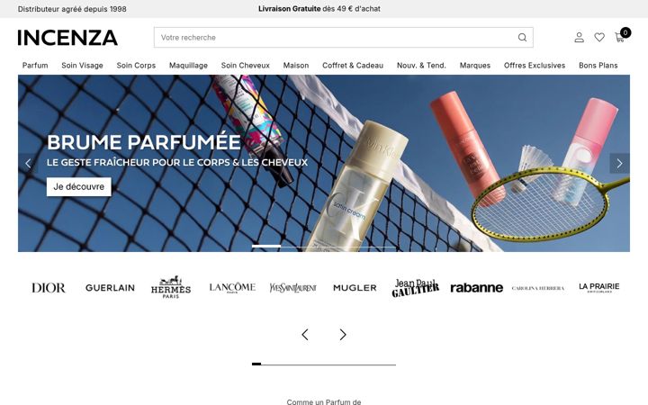 Snímek obrazovky incenza.com