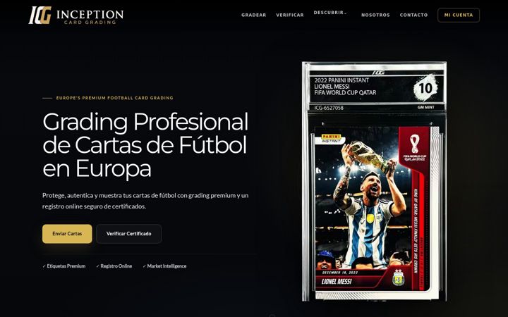 Screenshot of inceptiongrading.com
